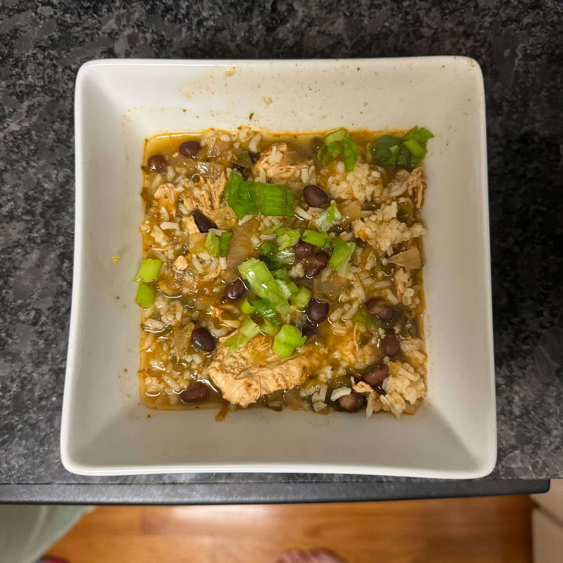 Salsa Verde Chicken and Rice Tortilla Soup