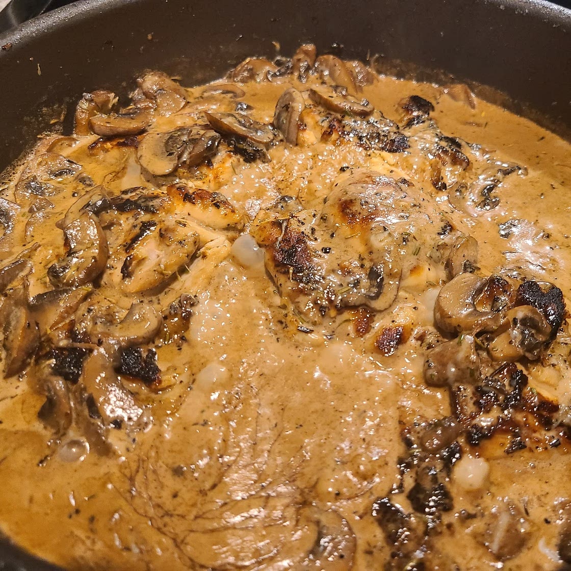 Keto Chicken Thighs with Mushrooms Sauce