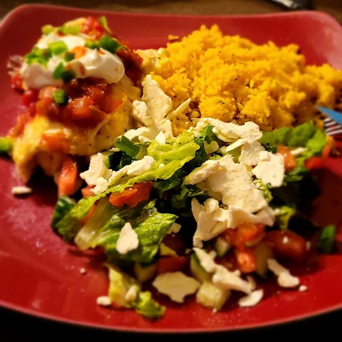 Creamy Green Chile Chicken Enchiladas