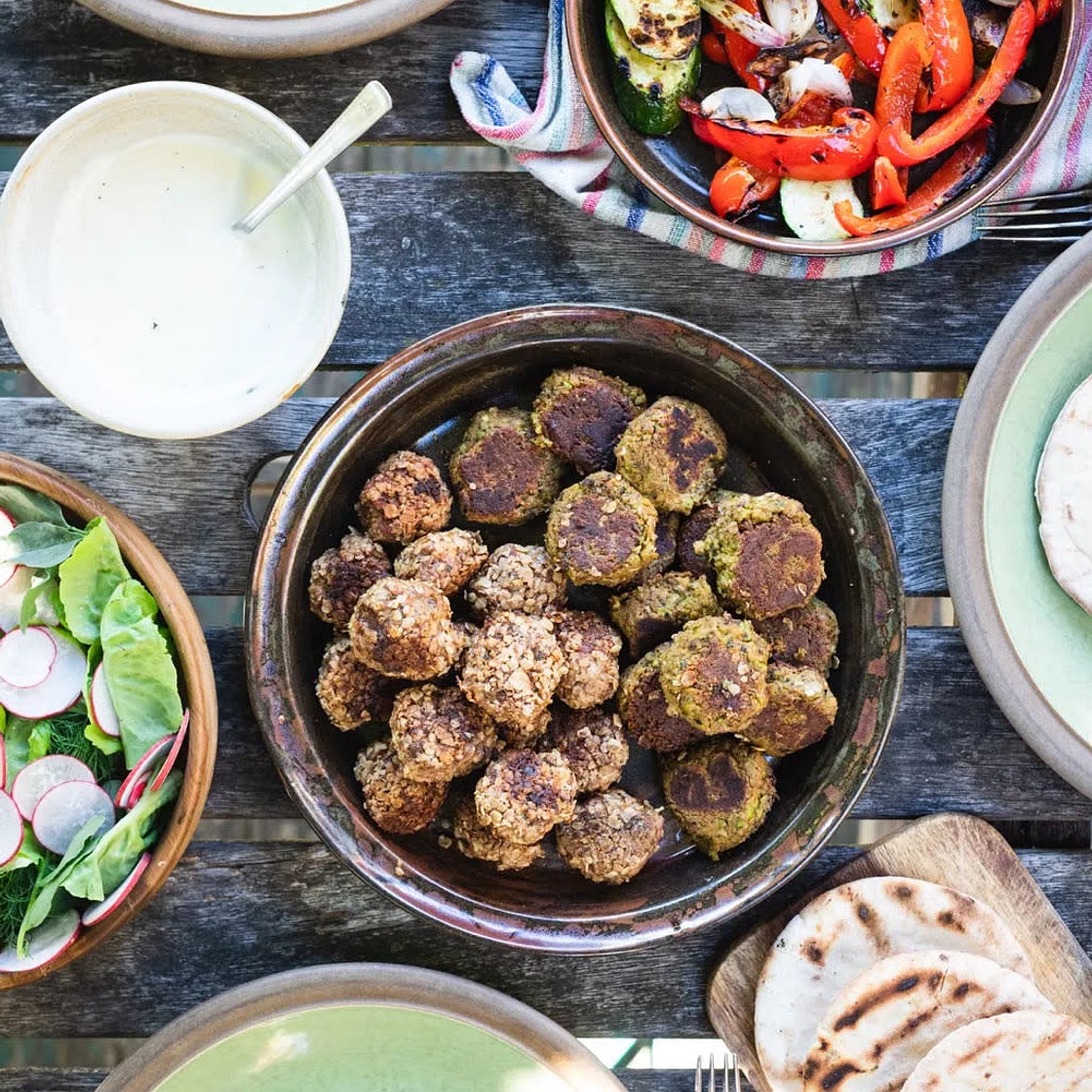 GREEN PEA AND CHICKPEA RISSOLES