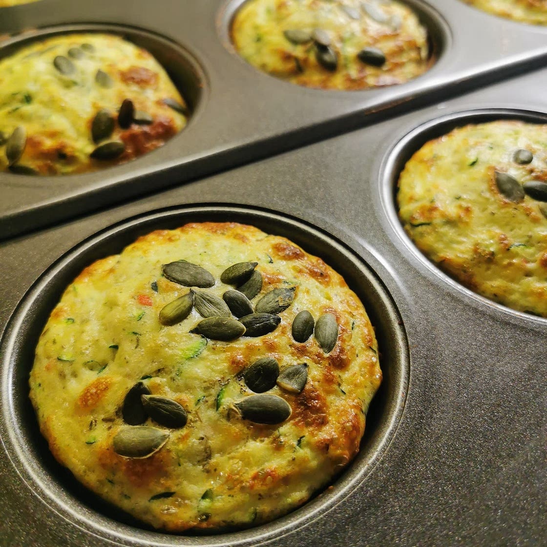 Courgette & Cheese Breakfast Muffins