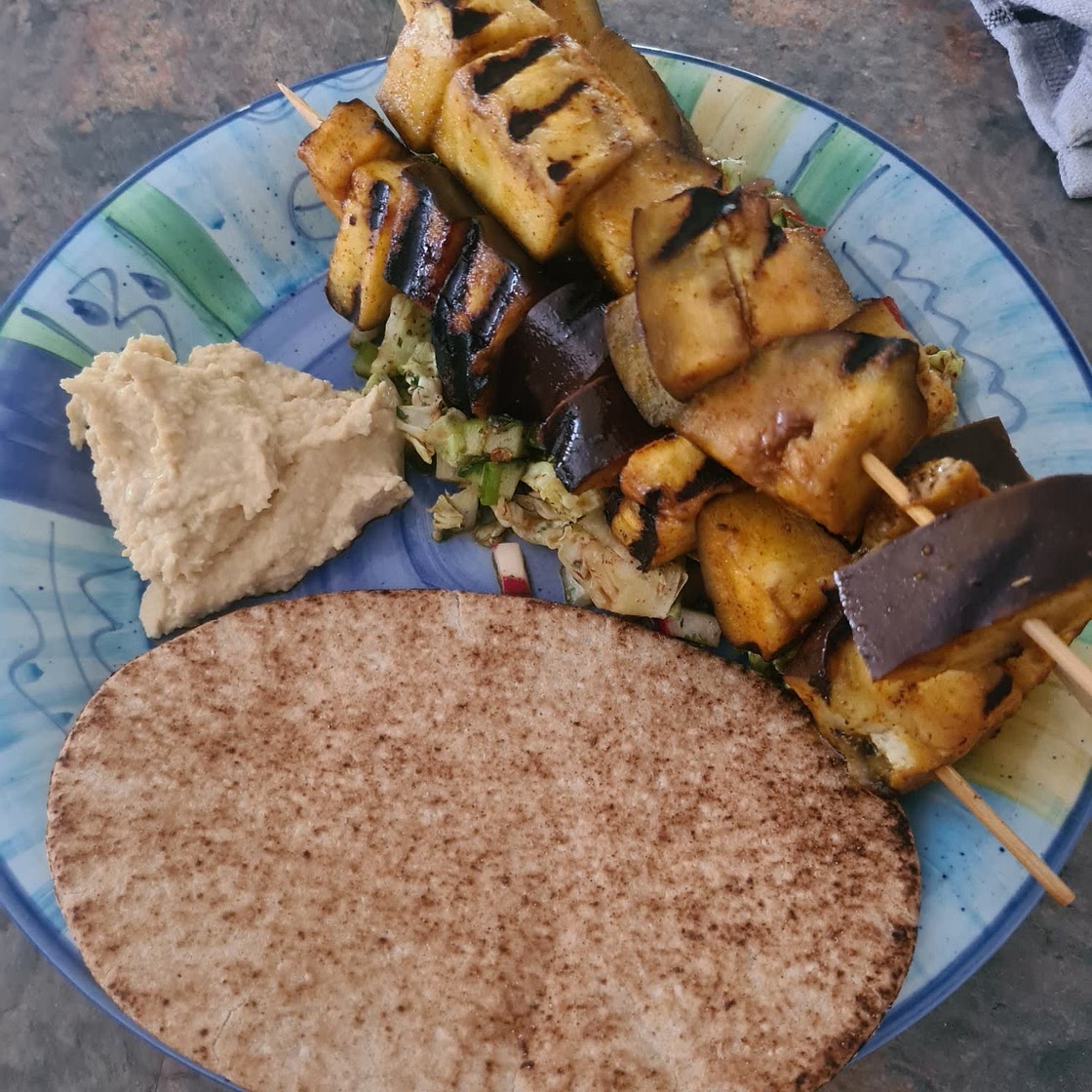 Shawarma Eggplant Skewers