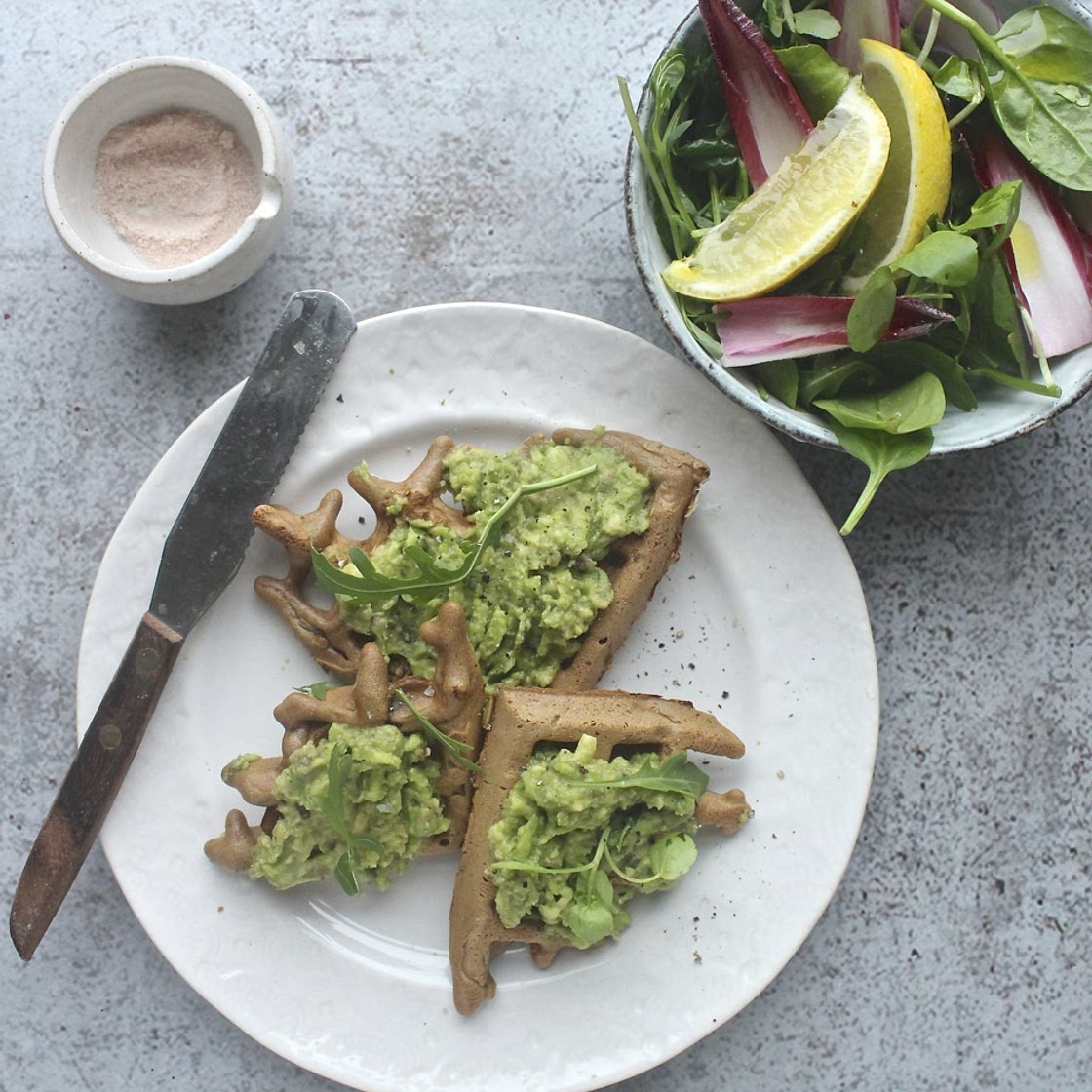 Leek Waffles with Parmesan
