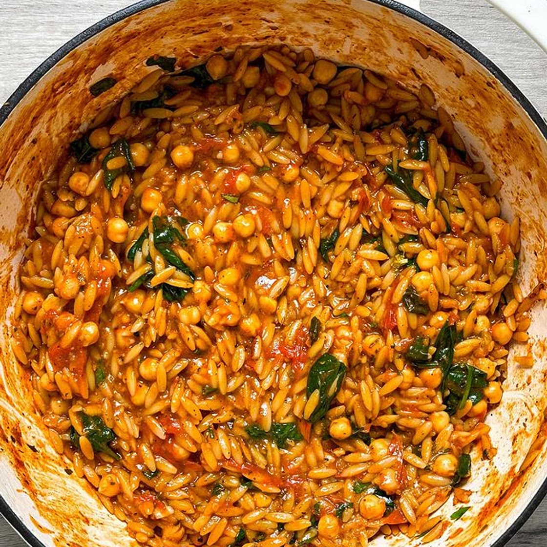 One pot tomato orzo