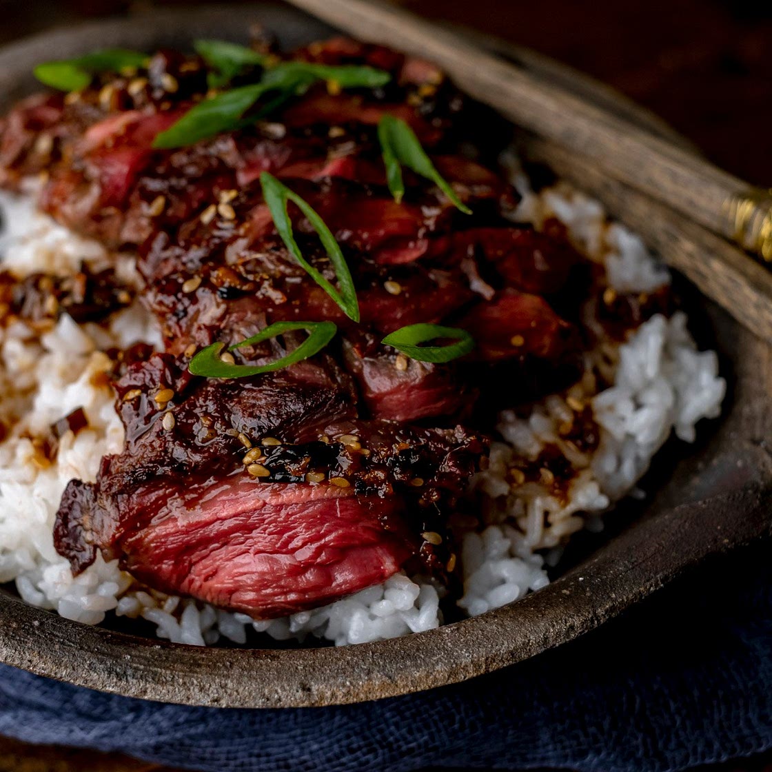 Grilled Elk Steak with Asian Marinade
