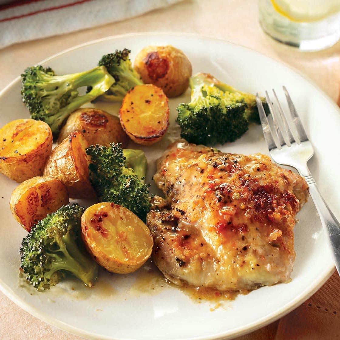 Sheet Pan Chicken with Broccoli & Potatoes