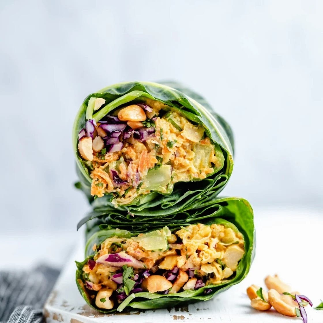 Rainbow Chickpea Salad Wraps