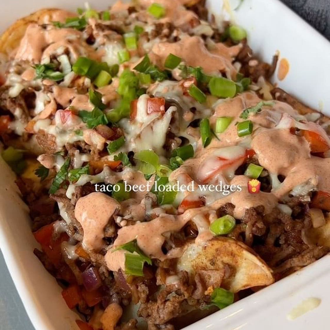 Loaded Taco Wedges with a Chipotle Sauce 
