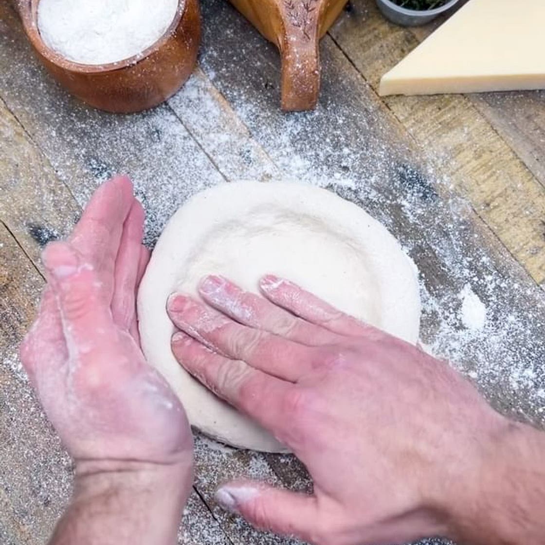 Homemade pizza dough
