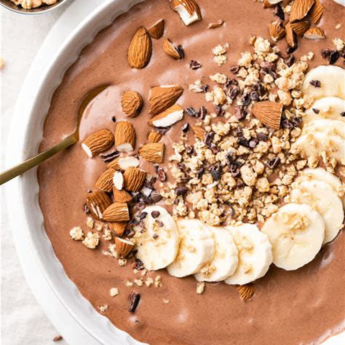 Banana and Almond Butter Smoothie Bowl
