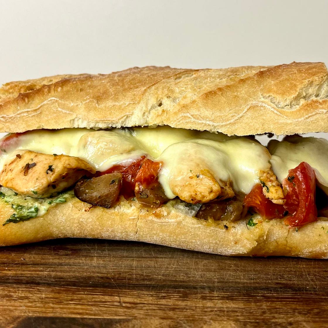 Hähnchen Auberginen Sandwich