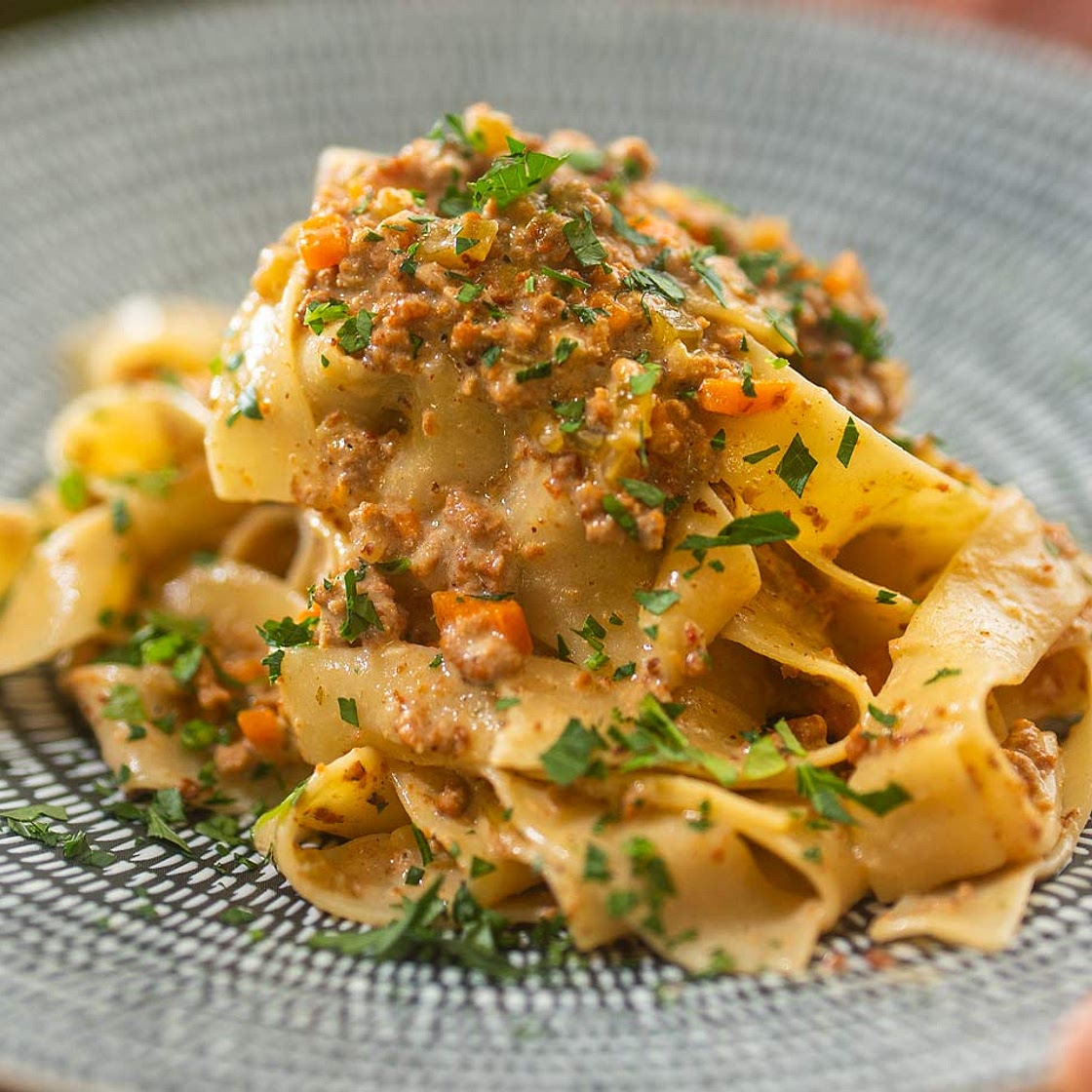 White Ragù Pappardelle - Easy Meals with Video Recipes by Chef J