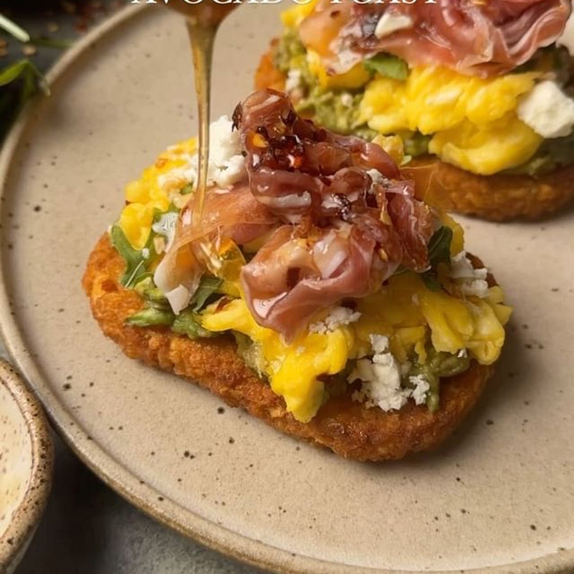Loaded Hash Brown Toasts
