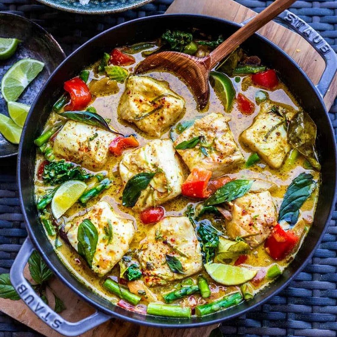 Coconut Curry Fish with Green Beans