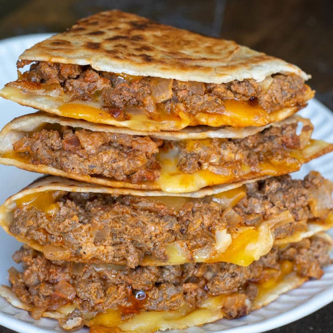 Bacon Cheeseburger Quesadillas