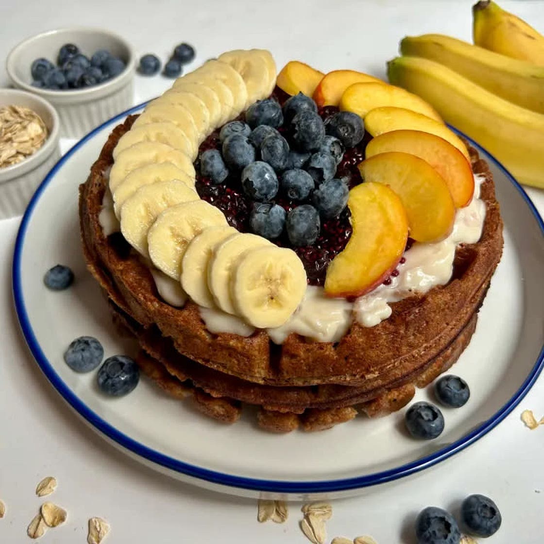 Banana Oat Waffles (Gluten-Free)
