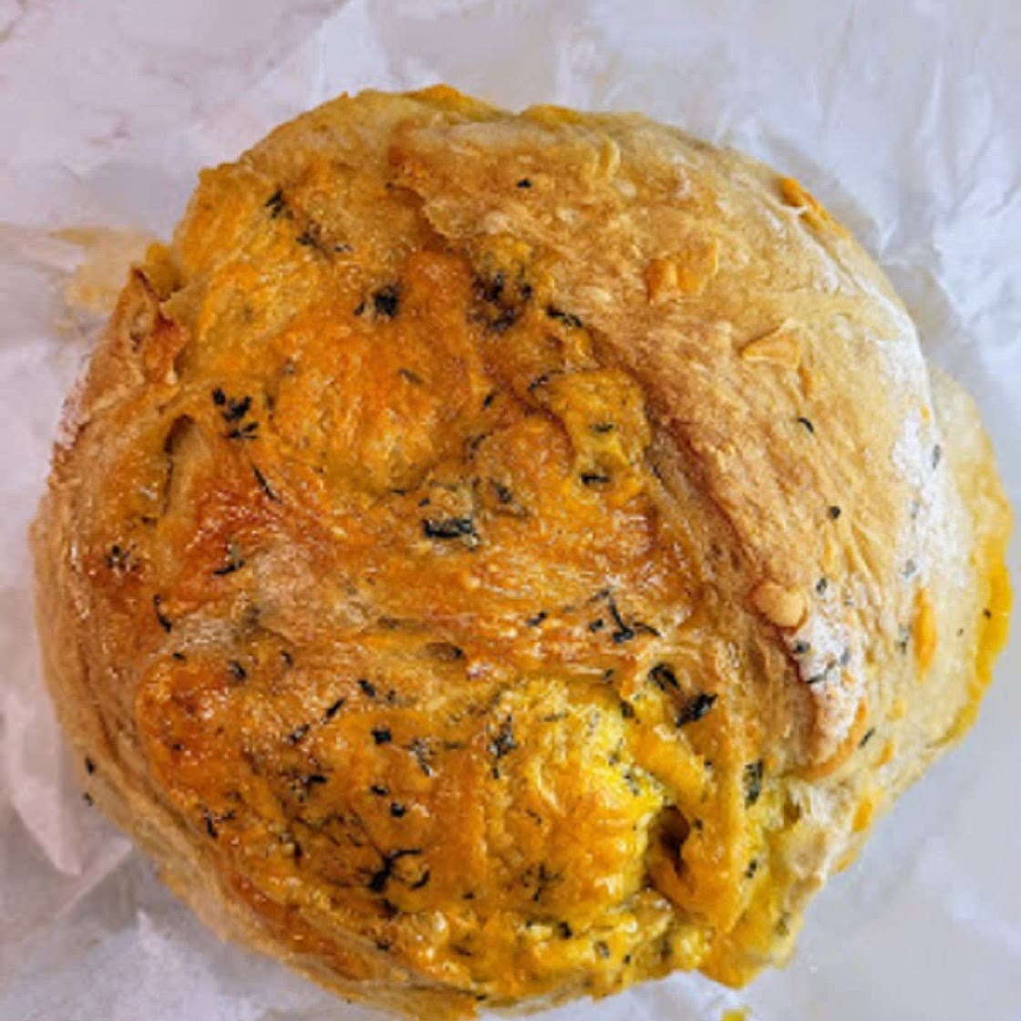 No Knead Cheesy Bread