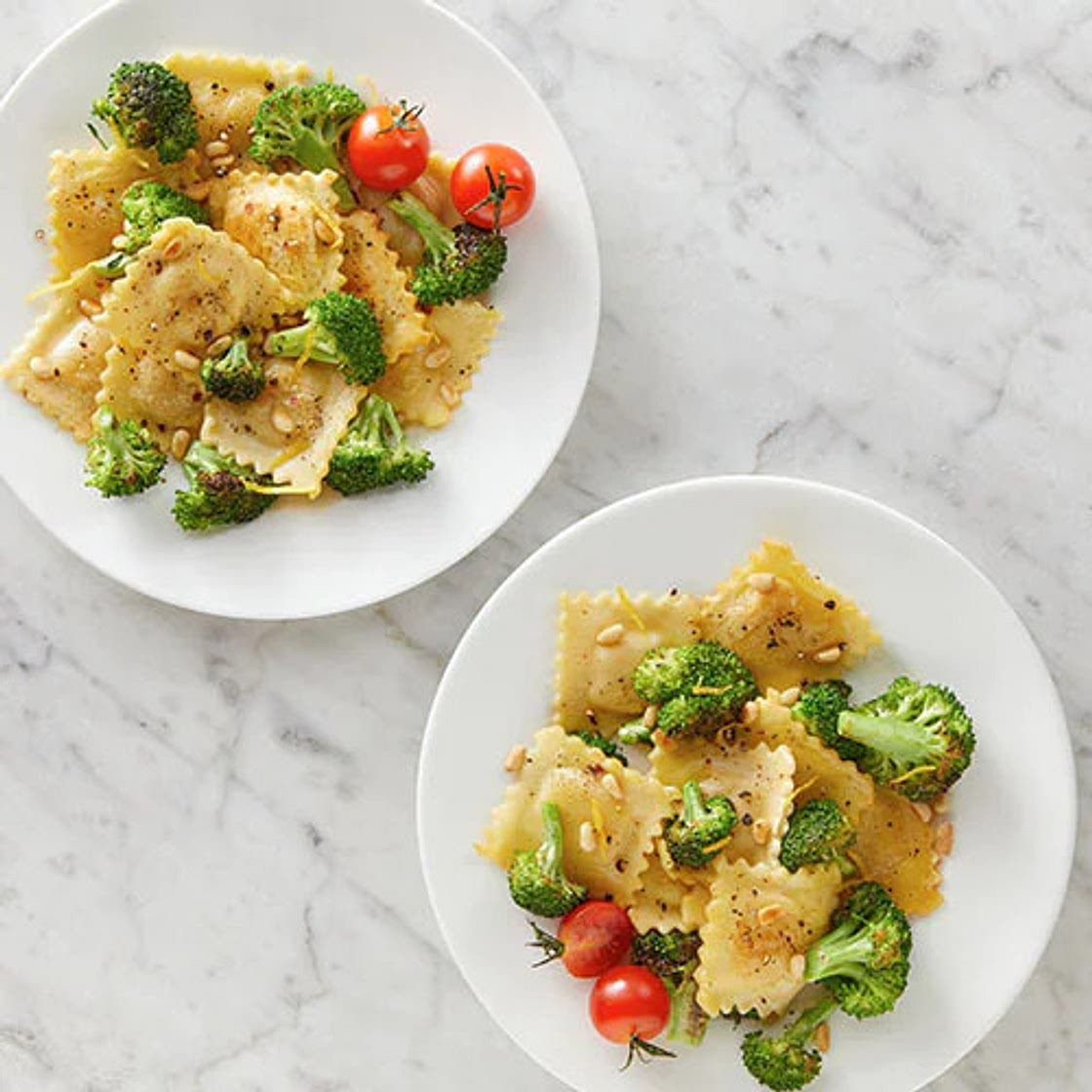 Crispy Broccoli and Ravioli in Brown Butter Lemon Sauce - Kroger