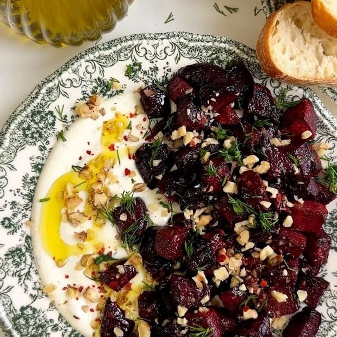 Gebackene Rote Beete mit Feta Dip