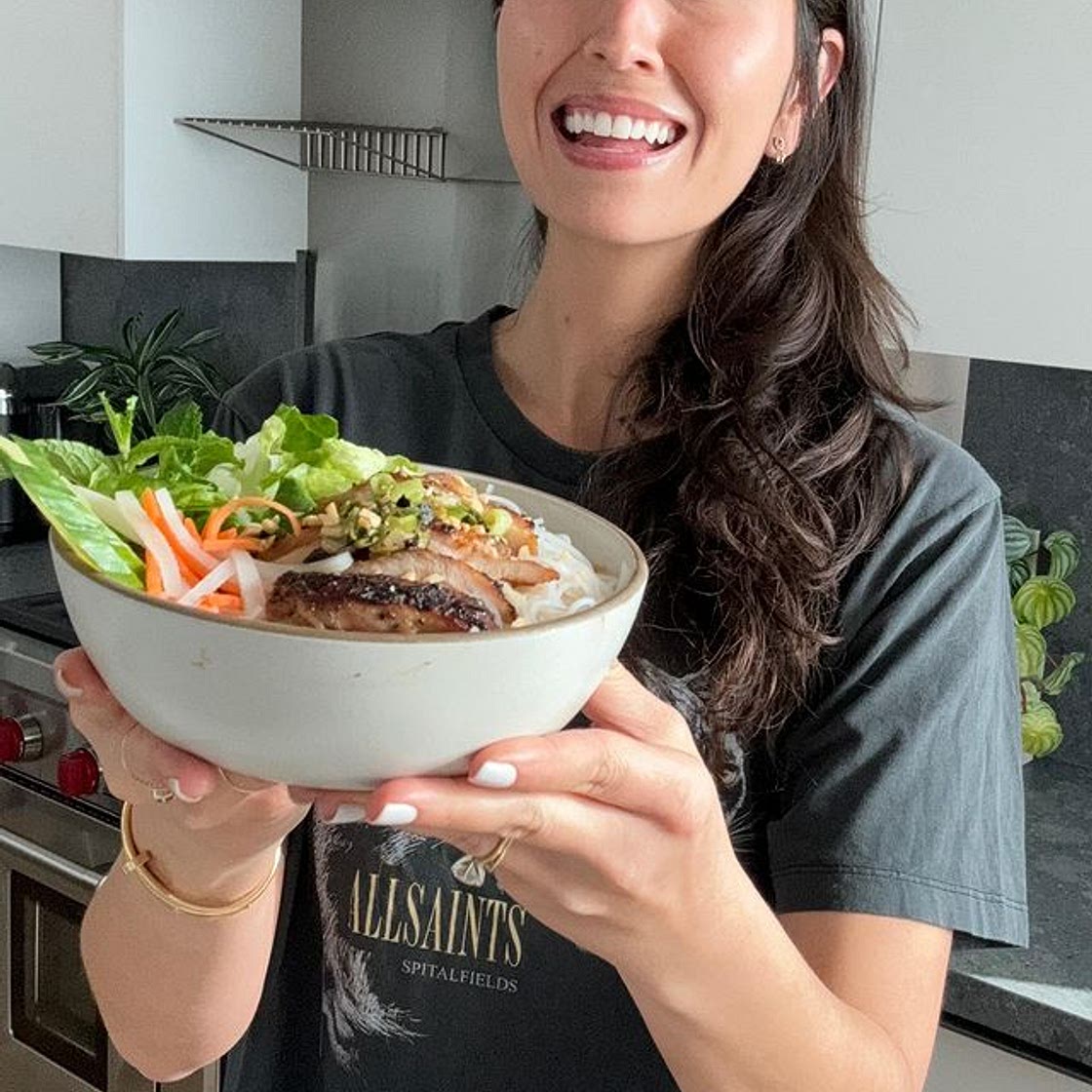 Lemongrass chicken vermicelli bowls✨