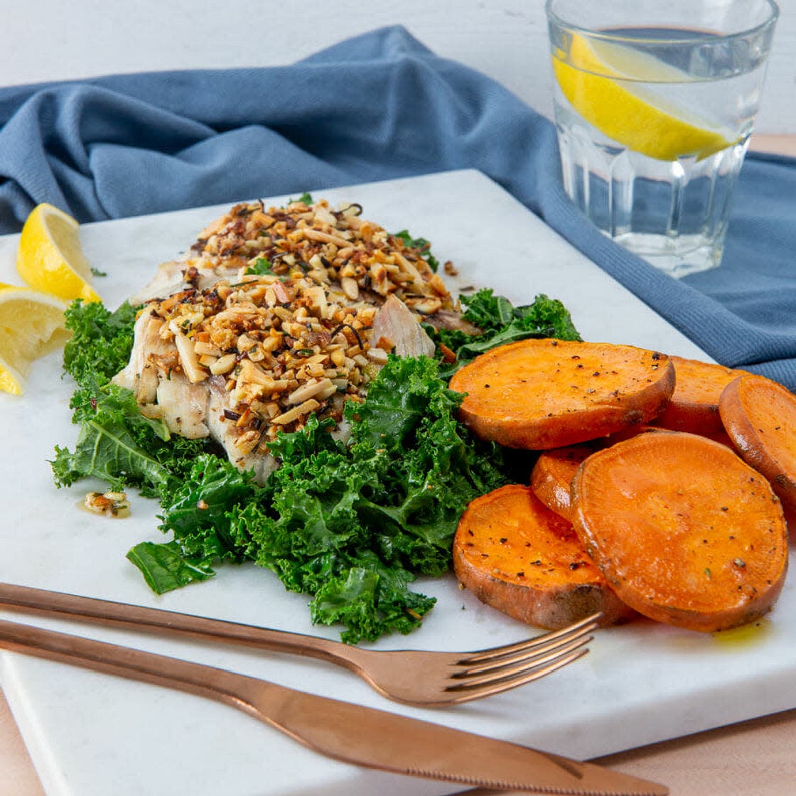 Slow Cooker Cajun Barramundi with Kale and Sweet Potatoes