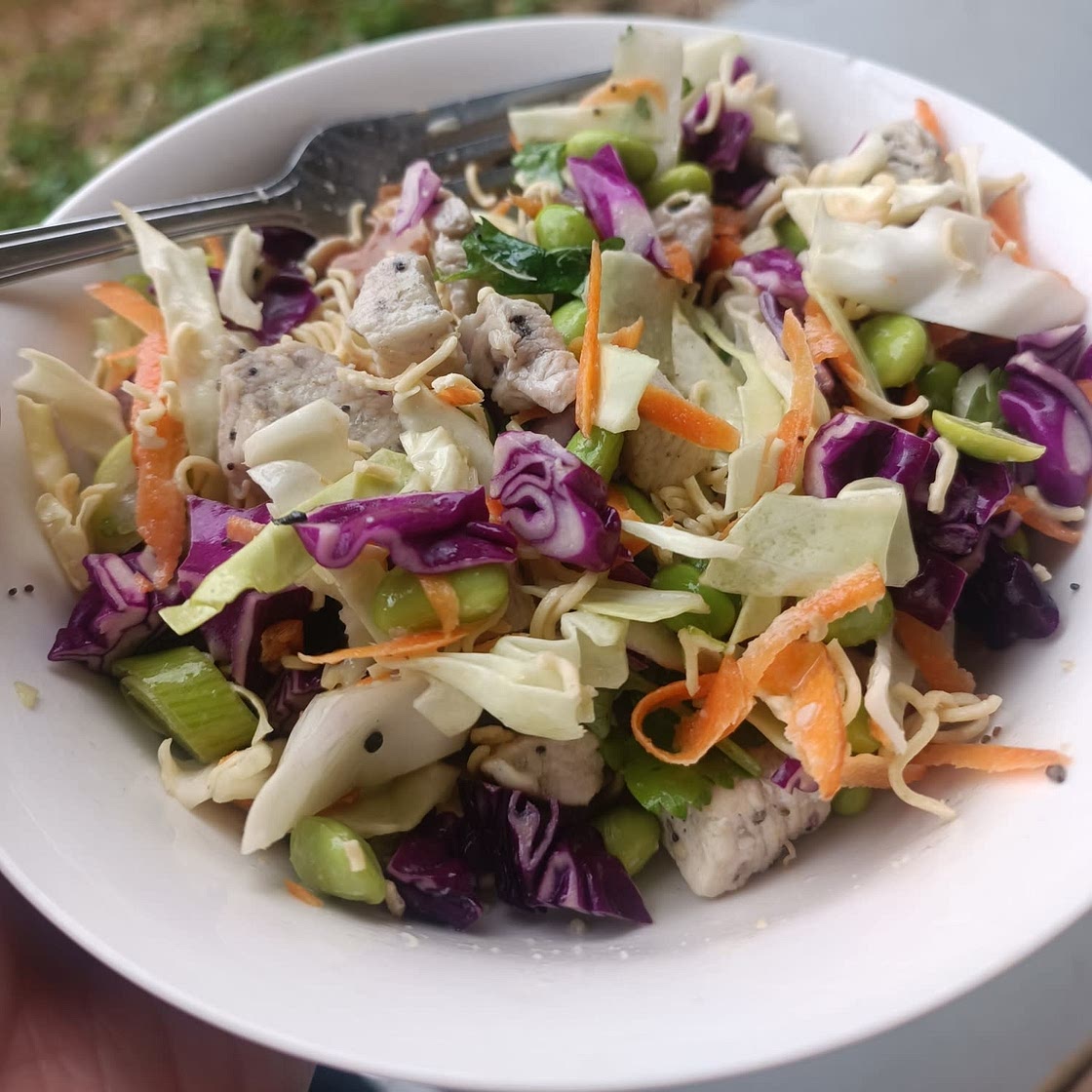 Cashew Crunch Salad with Sesame Dressing