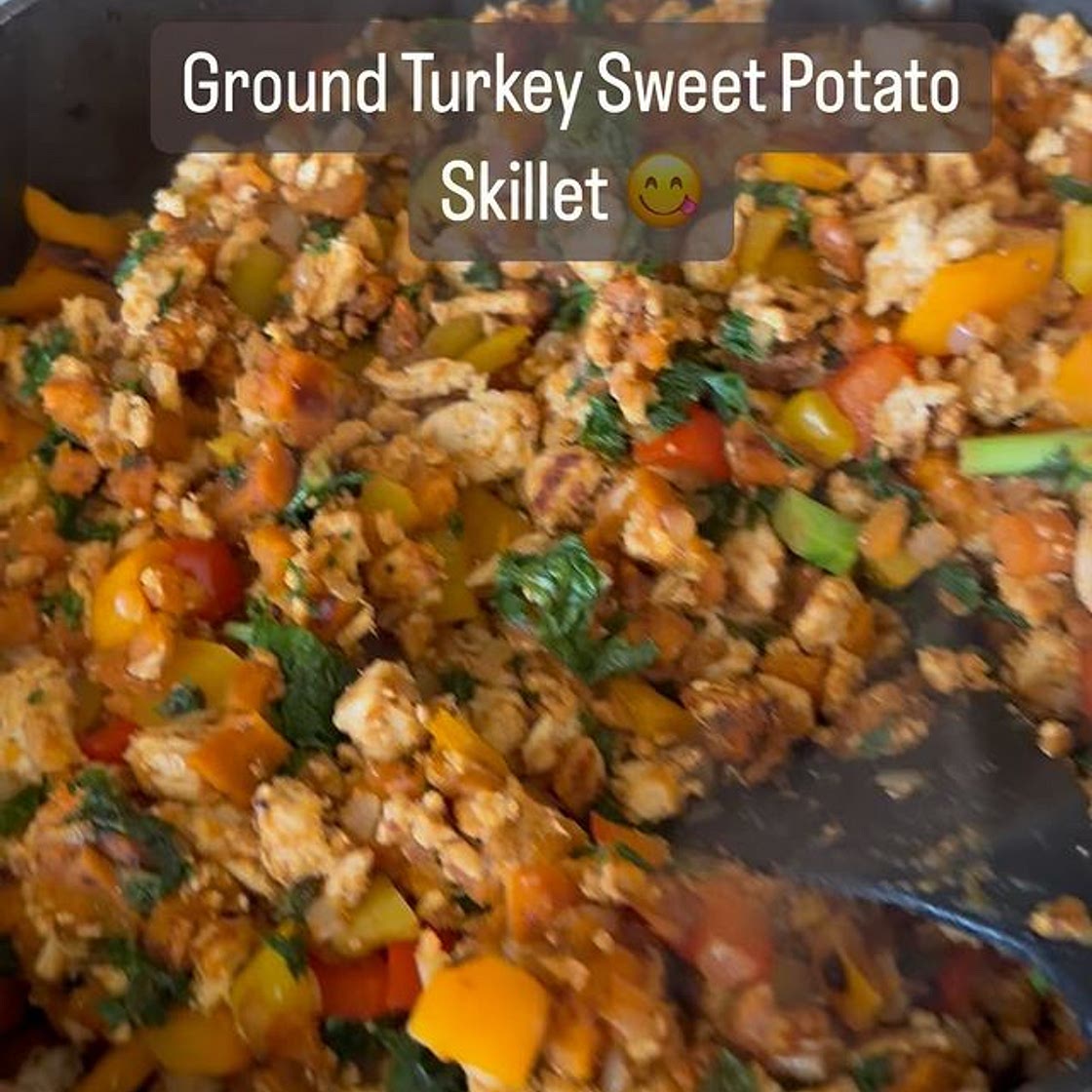 Ground turkey sweet potato skillet