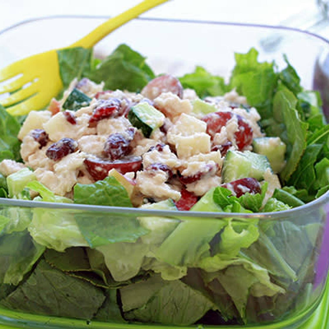 Healthy fruit and tuna salad