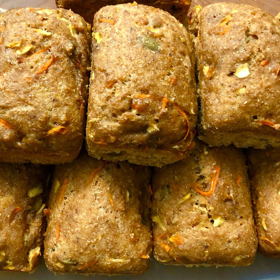 Healthy Whole Wheat Morning Glory Sourdough Muffins Recipe
