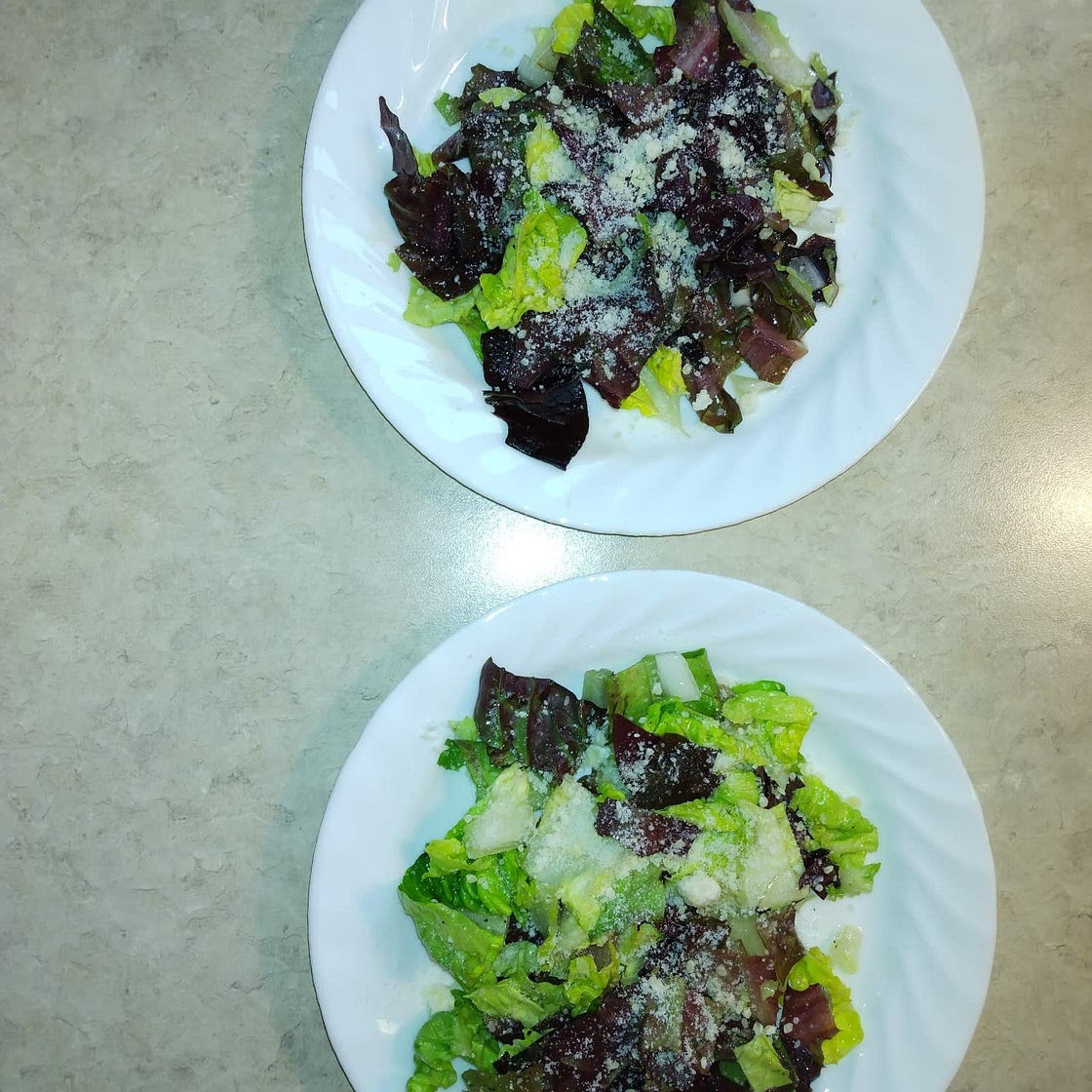 Lemon Parmesan Lettuce Salad