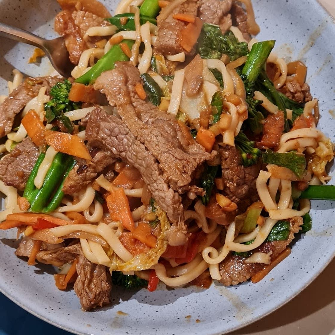 20 Minute Korean Beef Sesame Noodles