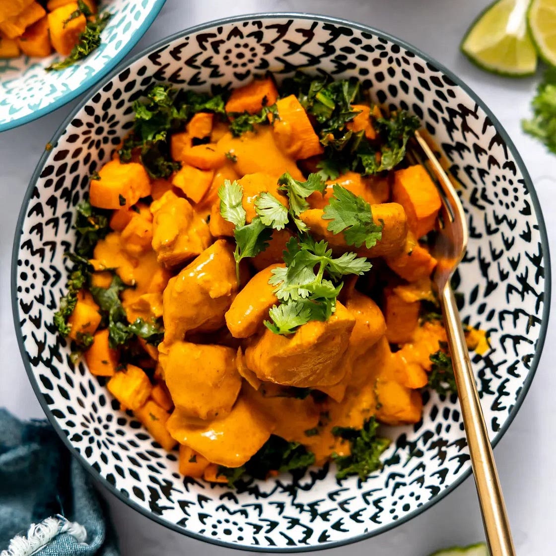Sheet Pan Coconut Curry Chicken Bowl