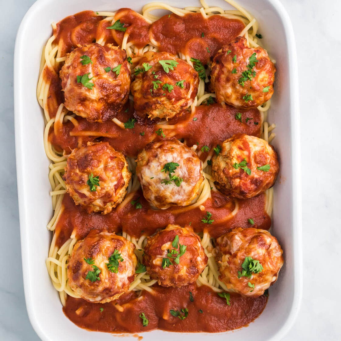 Air Fryer Chicken Parmesan Meatballs