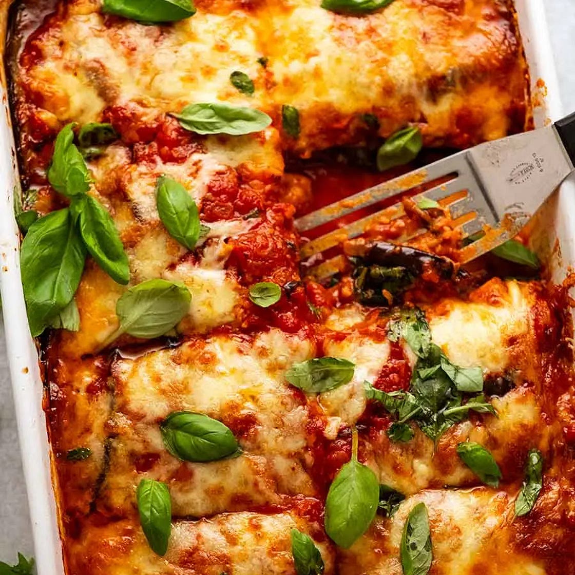Italian One-Pan Roasted Eggplant Parmigiana