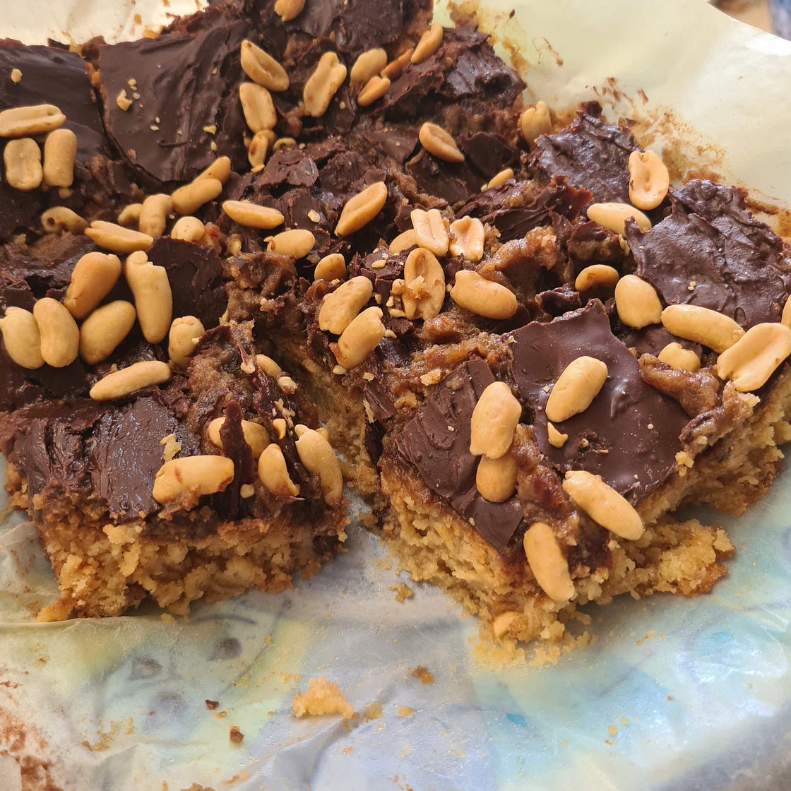 Choc Caramel Peanut Slice