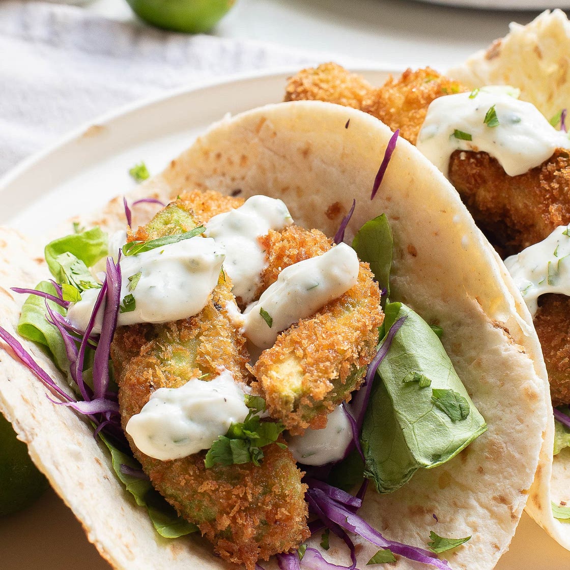 Panko Baked Avocado Tacos