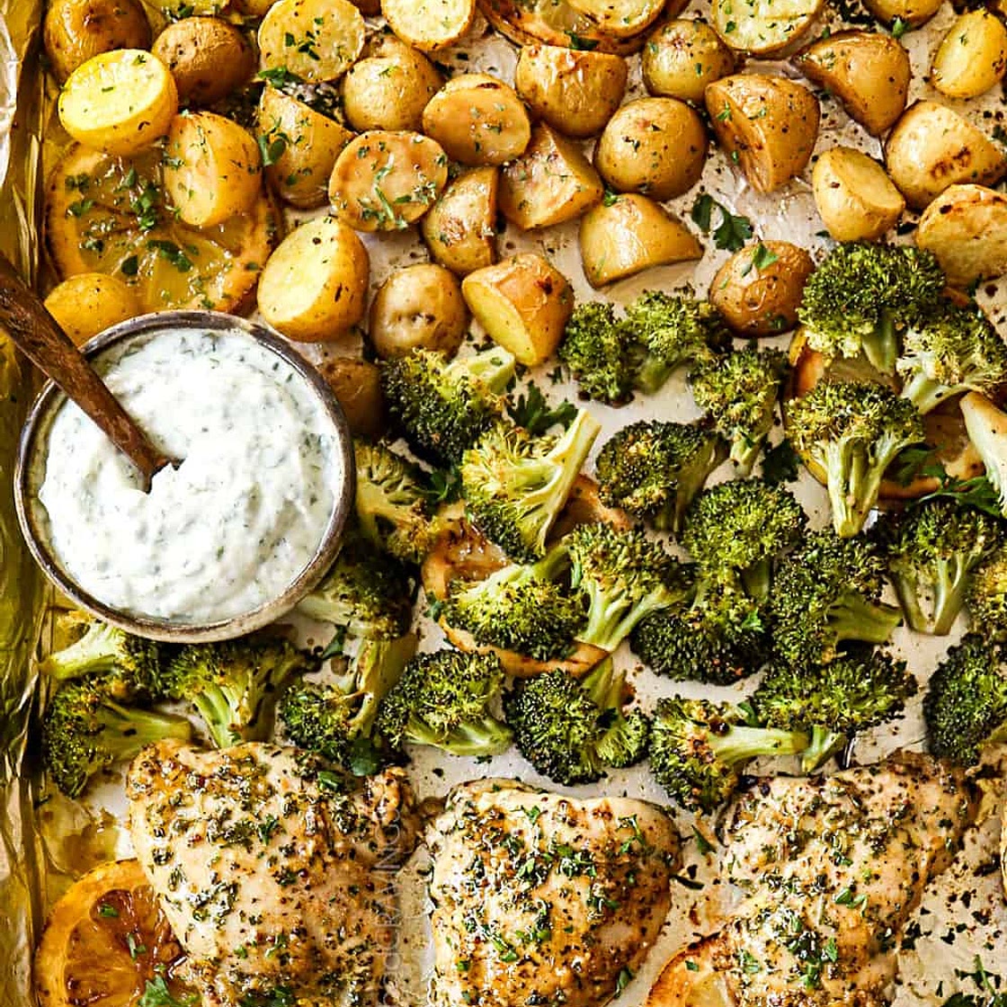 Lemon Garlic Chicken with Broccoli