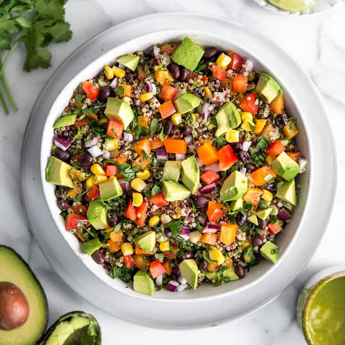 Black Bean and Avocado Salad with Cilantro Lime Dressing