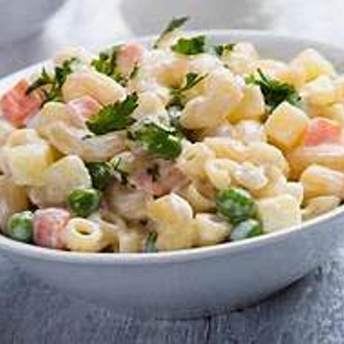 Herbaceous Elbow Macaroni Salad with Tuna and Meat