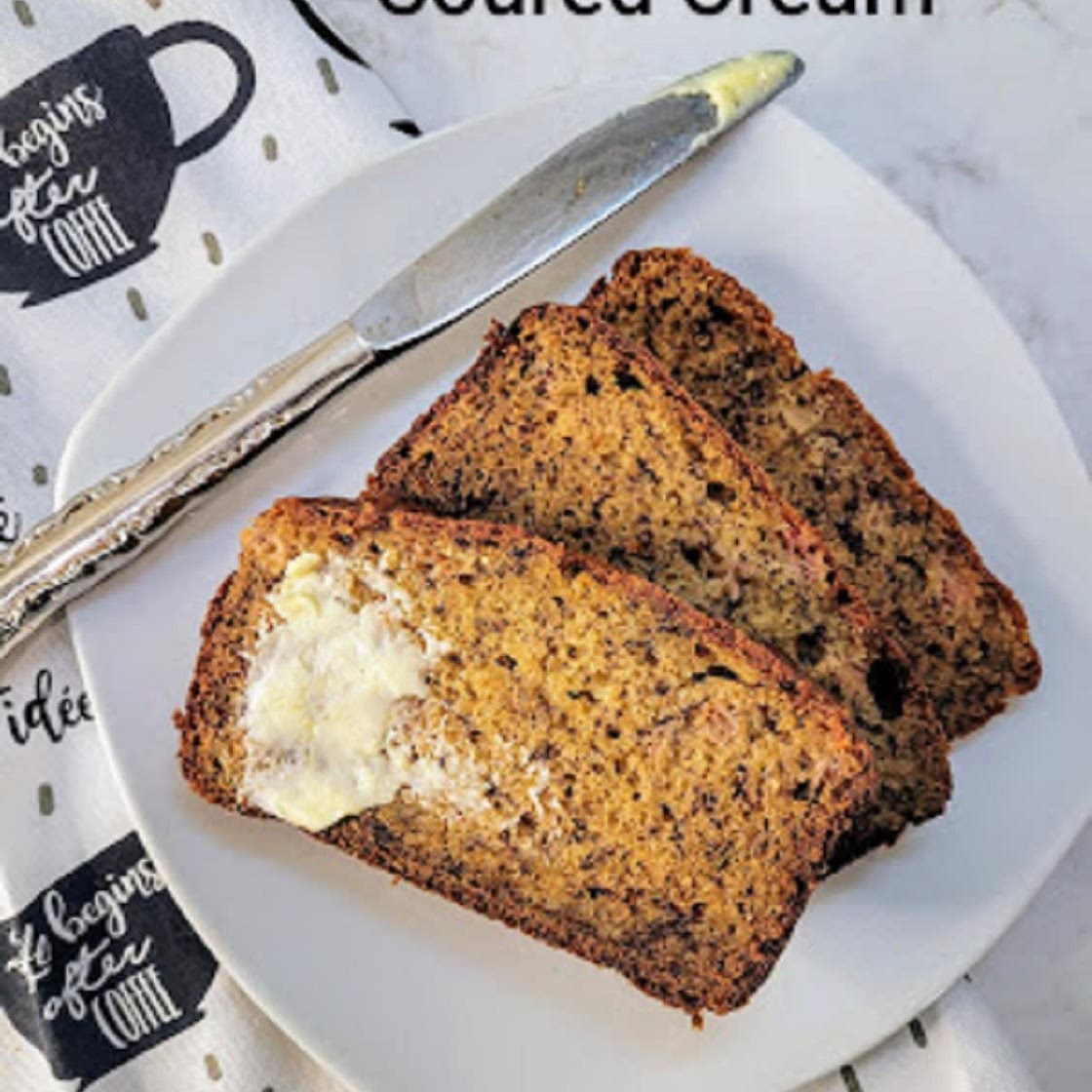 Banana Bread with Soured Cream