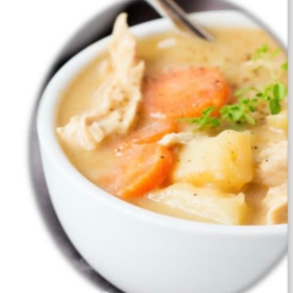 Creamy chicken vegetable soup