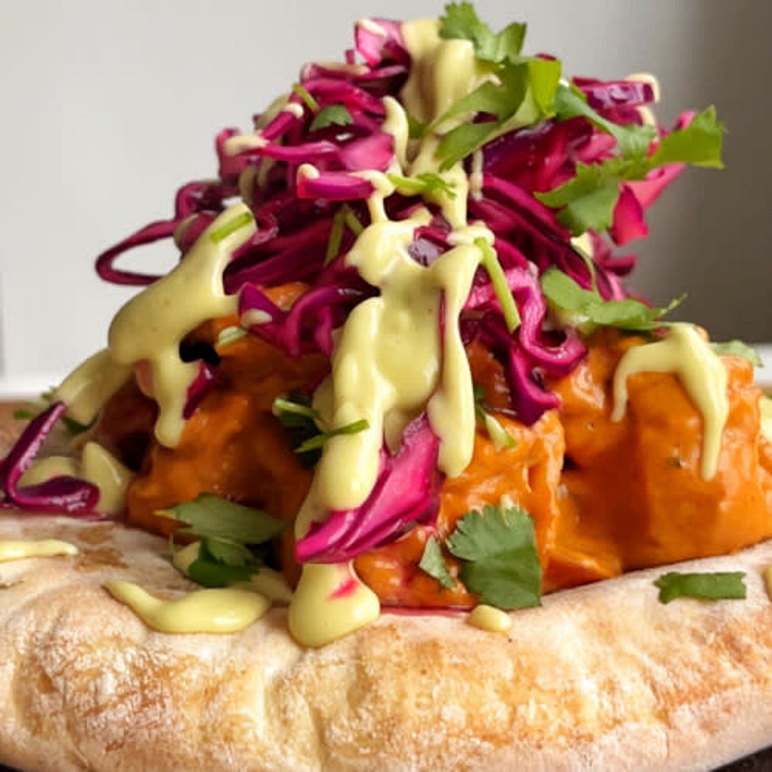 Butter Curry Naan Kebab