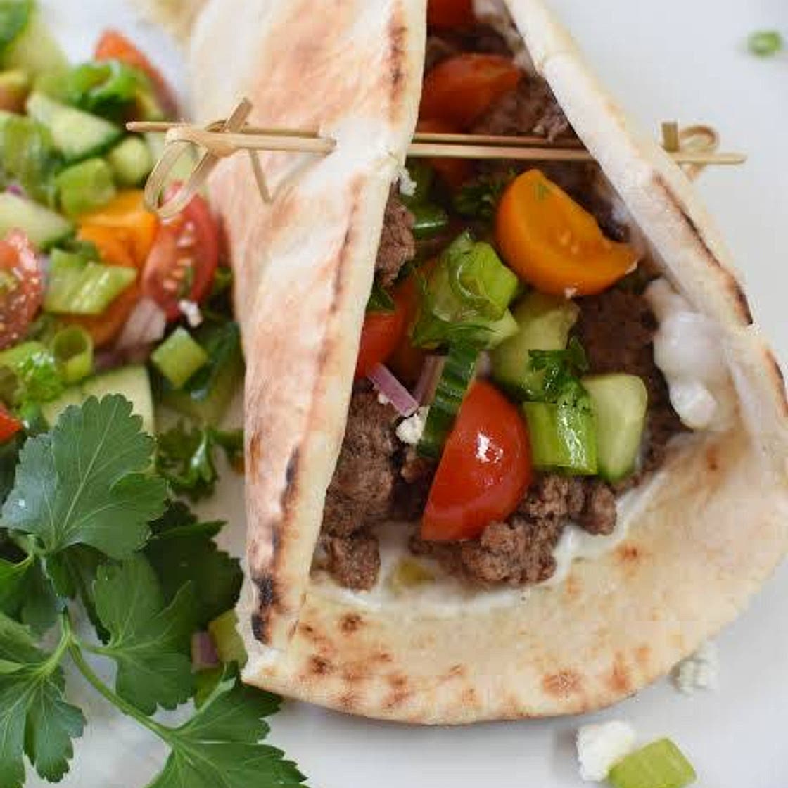 Greek lamb pitas