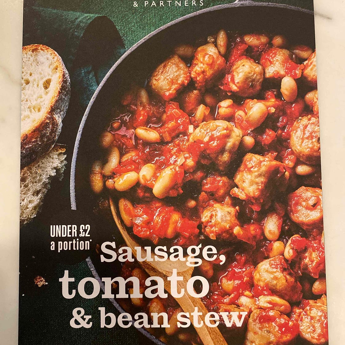 Sausage, tomato, and bean stew 