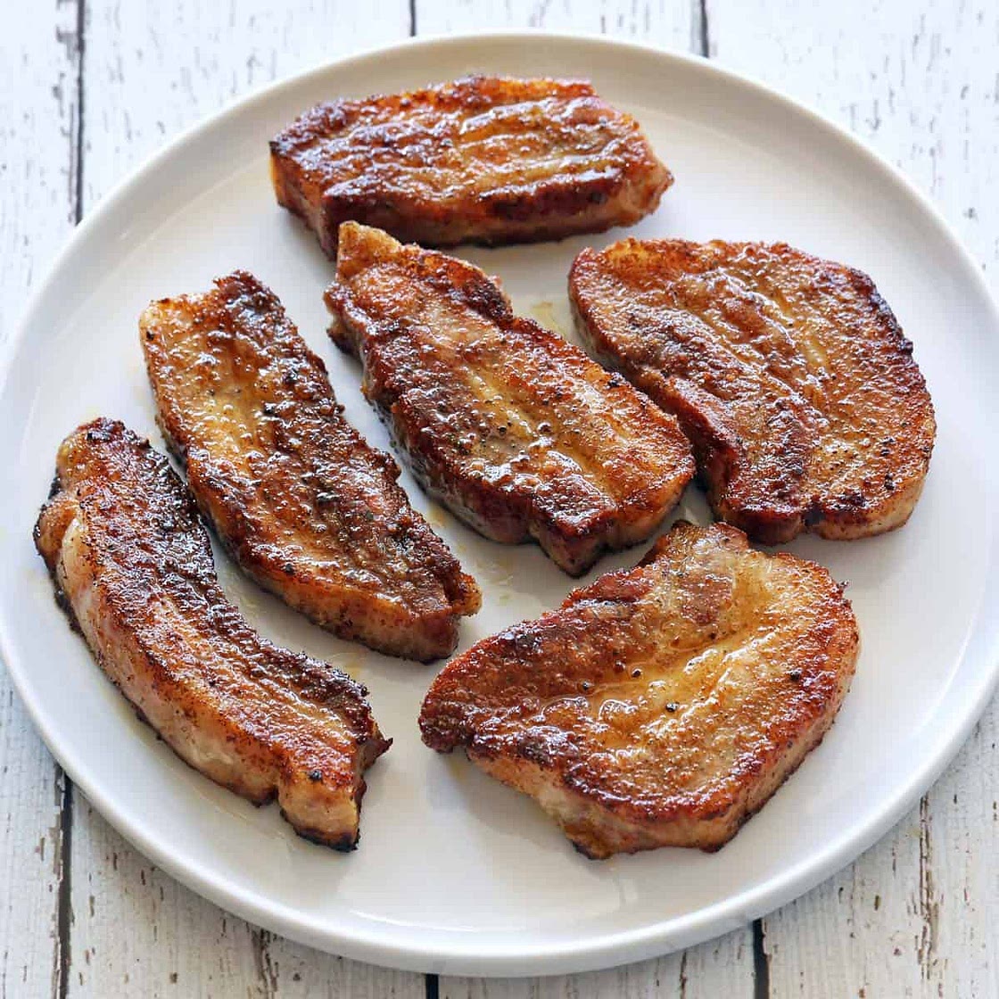 Oven-Baked Pork Belly Strips