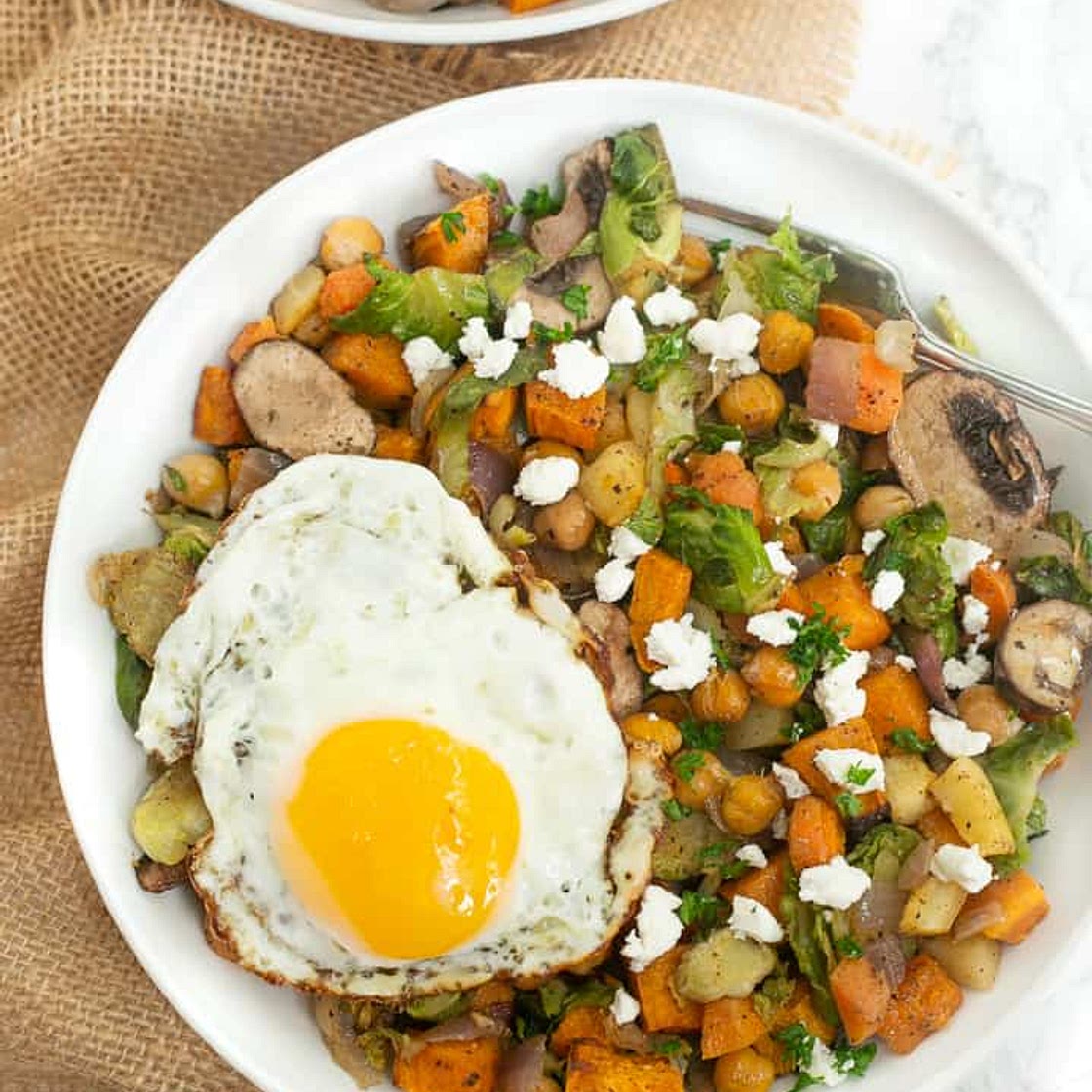 Cauliflower Hash with Fried Eggs & Avocado Salsa