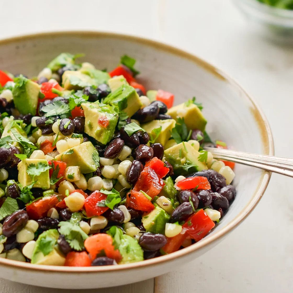 Mexican Black Bean & Corn Salad with Avocado