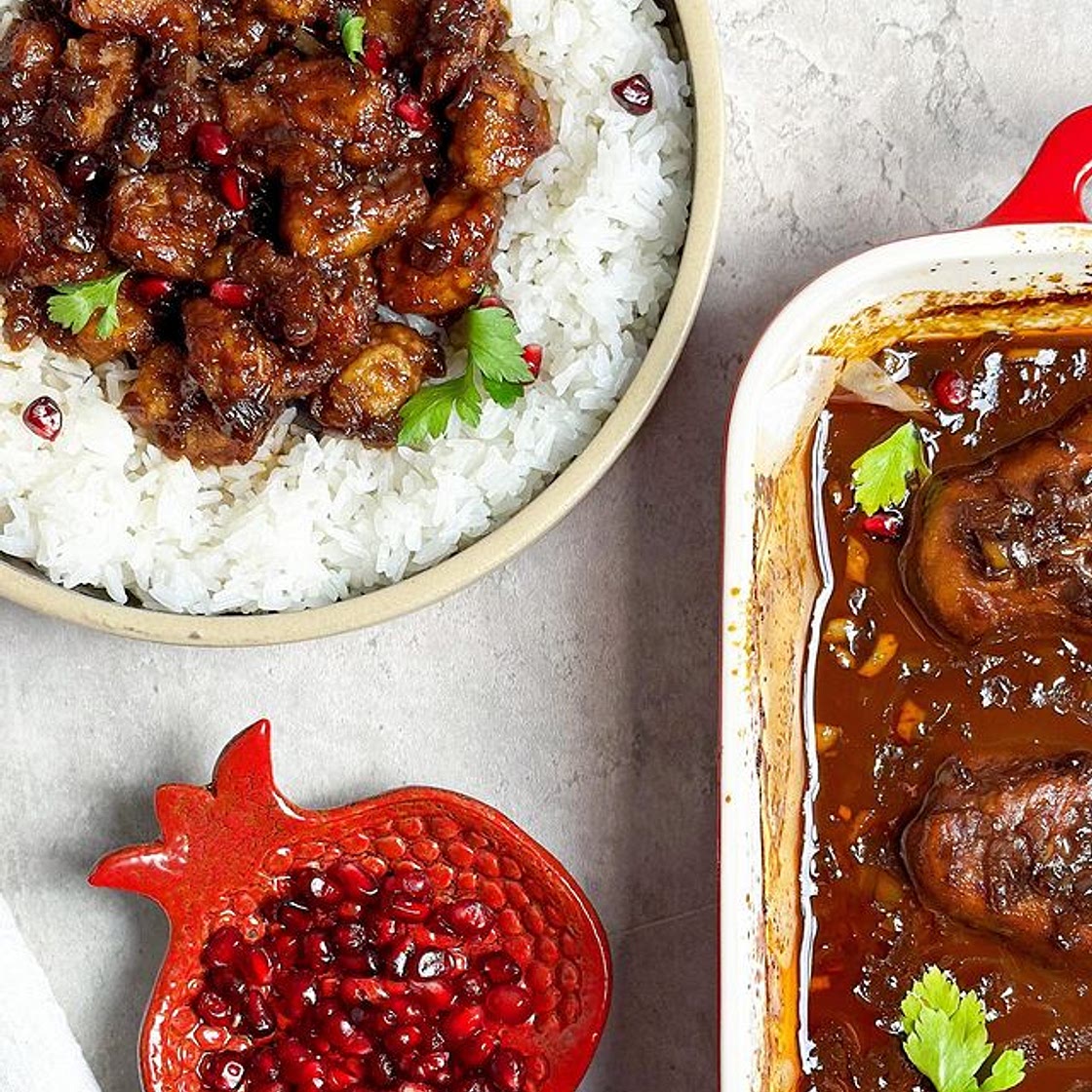 Sticky Pomegranate Chicken
