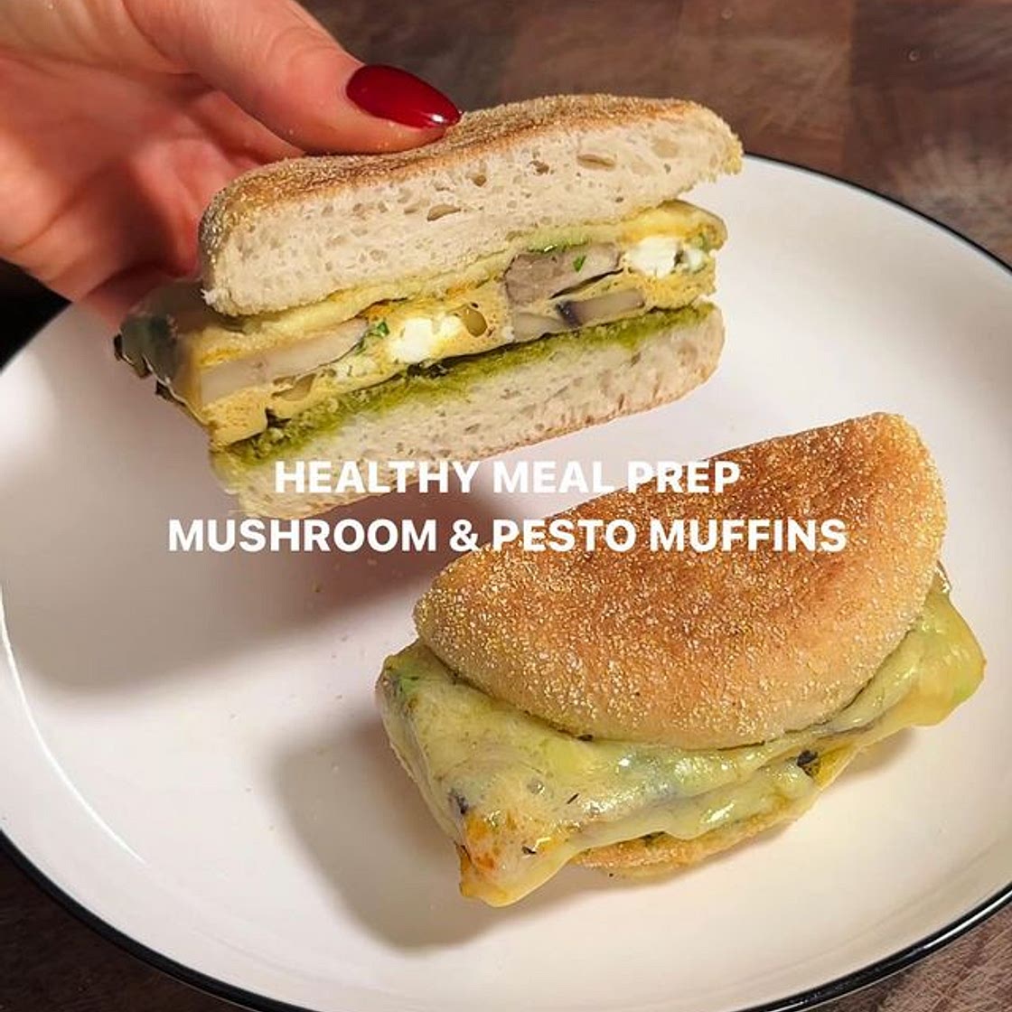 Mushroom & Pesto Frittata Muffins