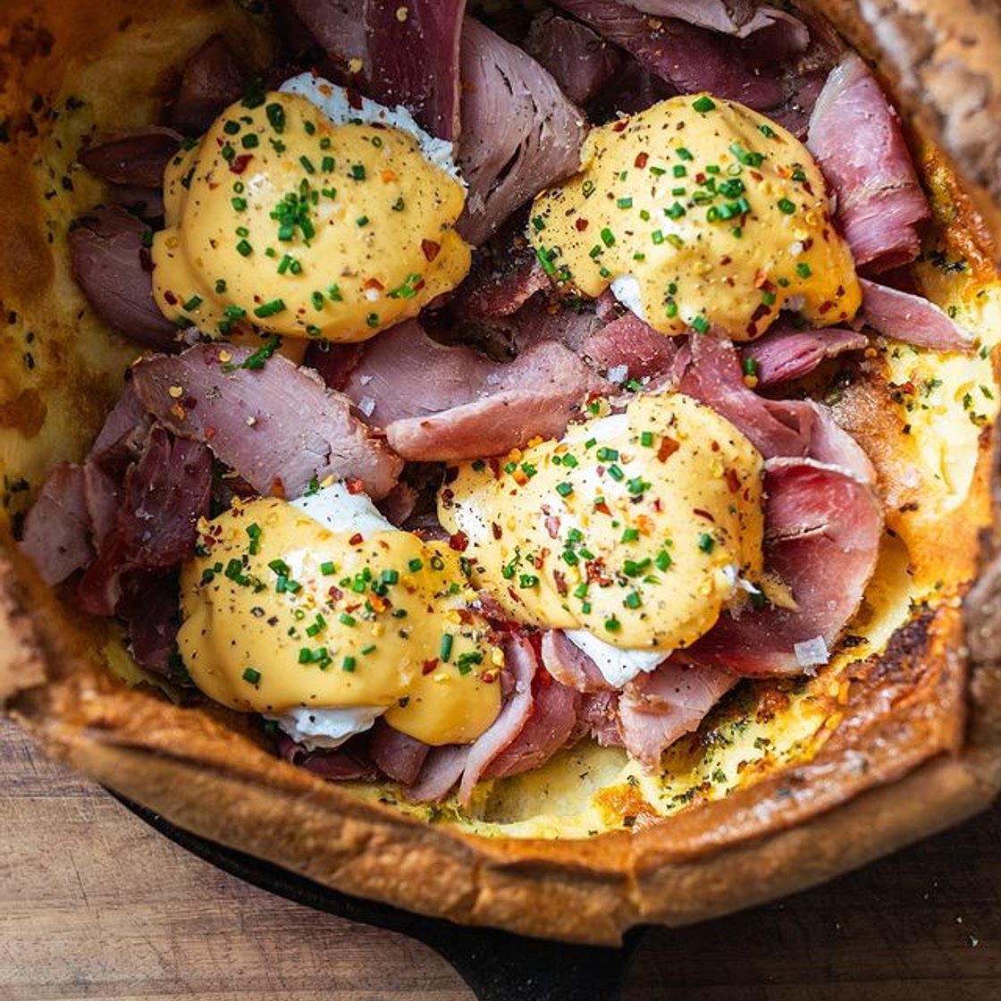 Eggs Benedict Dutch Baby